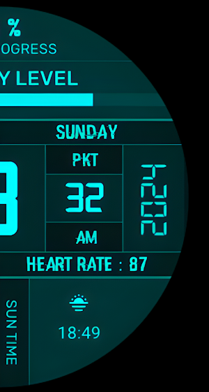 Sci-Fi Digital Pro Watch Face Screenshot 2