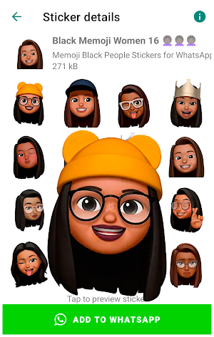 Memoji Black People Stickers Screenshot 3