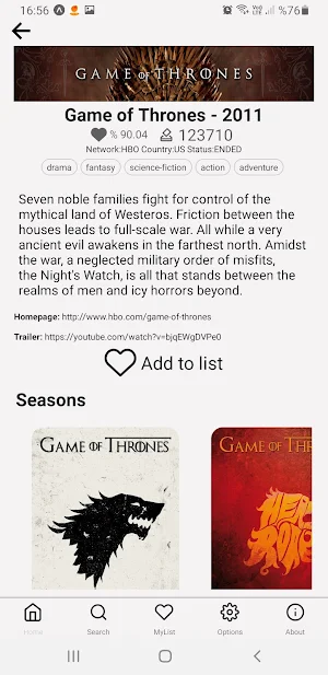 Tv Series Tracker Screenshot 3