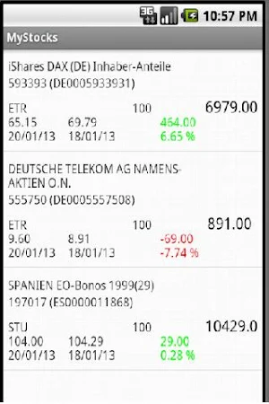MyStocks Screenshot 0