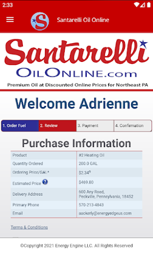 Santarelli Oil Online Screenshot 2