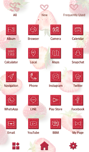 Cute Wallpaper Strawberry Dots Theme Screenshot 3