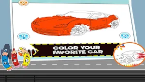 Learn ABC Alphabet App Coloring Car Games For Kids Screenshot 2