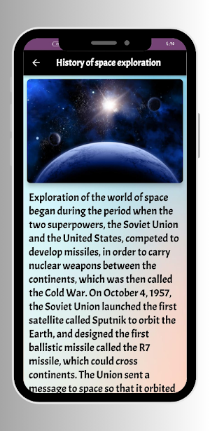 Information about space Screenshot 0