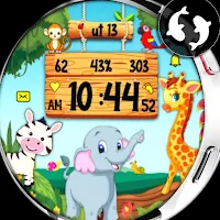 Jungle cute cartoon animals