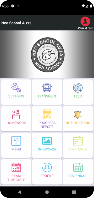 Neo School Aizza Parent App Screenshot 1