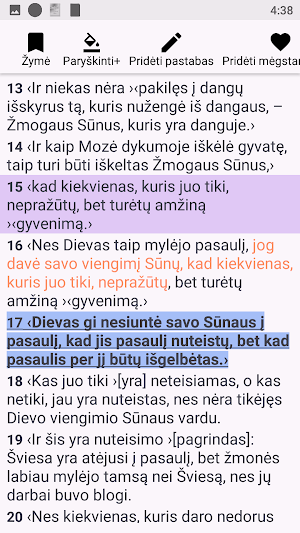 Biblija, Lithuanian Bible TPV Screenshot 2