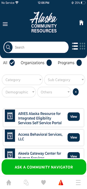 Alaska Community Resources Screenshot 2