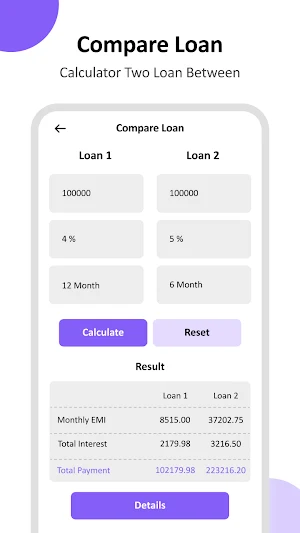 Smart Loan EMI Calculator Pro Screenshot 1