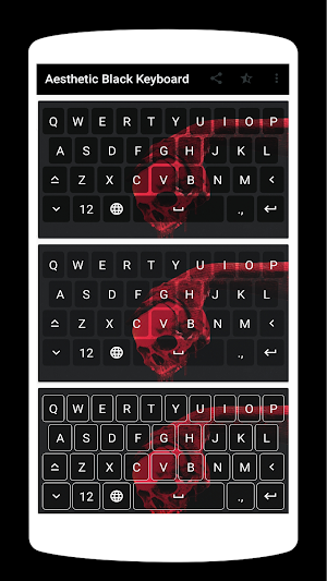Aesthetic Black Keyboard Theme Screenshot 3
