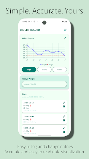 Weight Record Screenshot 0