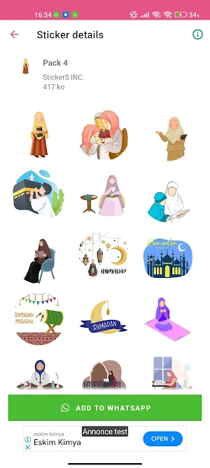 Ramadan Mubarak Stickers Screenshot 1