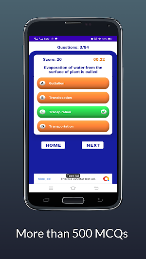 Class 9 Biology Quiz Screenshot 3