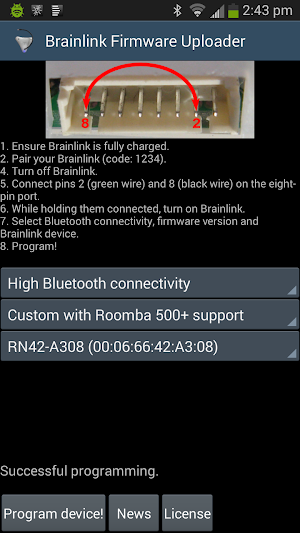 Brainlink Firmware Uploader Screenshot 0