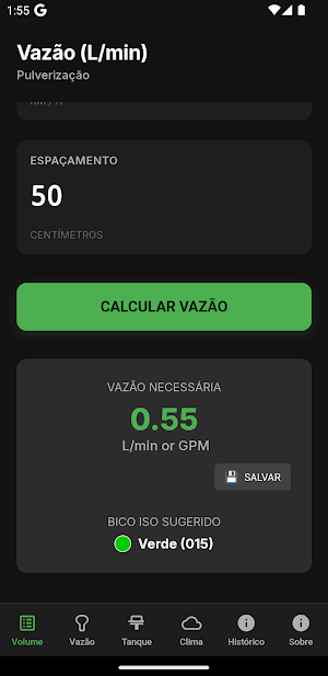Spraying Calculator Screenshot 2