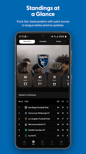 SJ Earthquakes Screenshot 2