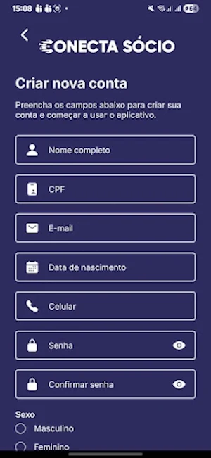 Conecta Sócio - Futebol Screenshot 1