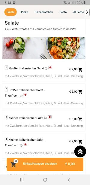 Pizzeria Rialto Indische Küche Screenshot 3