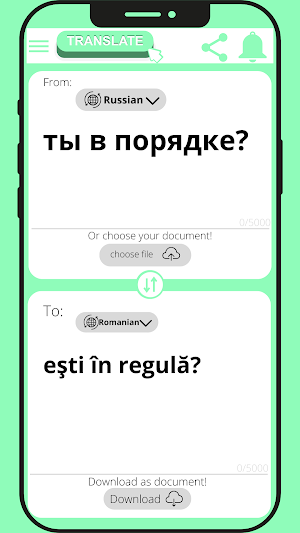 Romanian to Russian Translator Screenshot 2