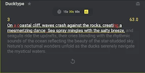 DuckType - Typing test app Screenshot 2