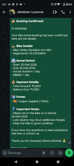Velosta Vendor Screenshot 2