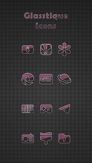 Glasstique Pink Icons Screenshot 2