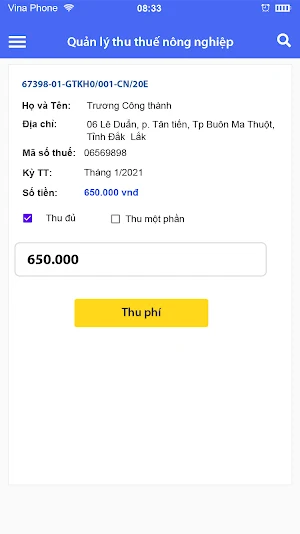 Thu thuế điện tử Screenshot 1
