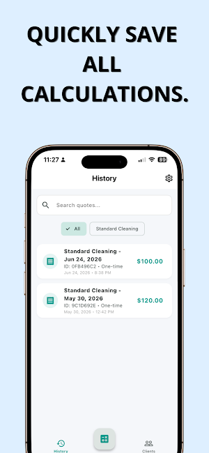 CleanCalc(Cleaning Calculator) Screenshot 1