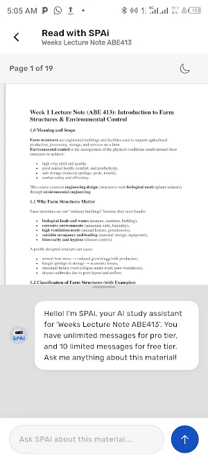 SPAi Student Persona Assistant Screenshot 3