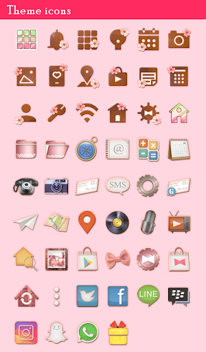 Cute Wallpaper Double-flowered Cheery Trees Theme Screenshot 3