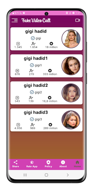 gigi hadid fake video call Screenshot 1