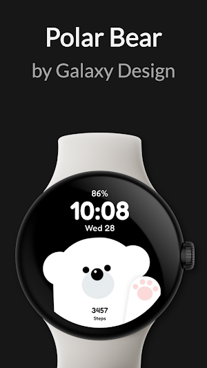 Polar Bear Animated Watch Face Screenshot 0
