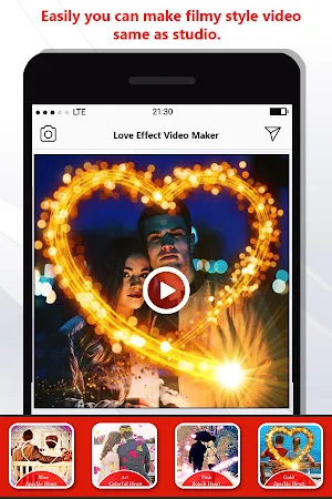 Love Photo Effect Video Maker : Photo Slideshow Screenshot 1