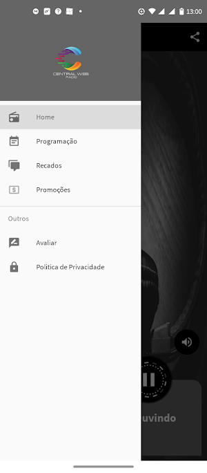 Rádio Central Web Screenshot 1