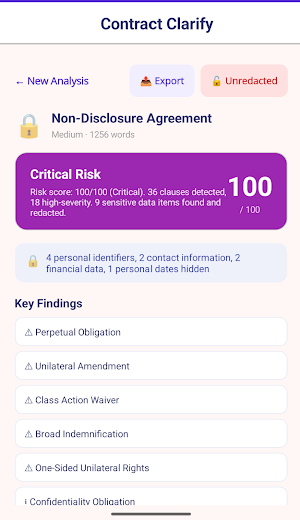 Contract Clarify Screenshot 1