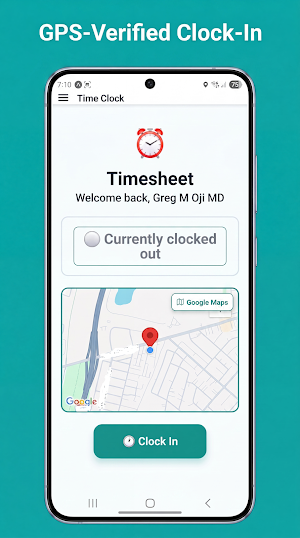 KlockinTeam: GPS Timesheet Screenshot 1