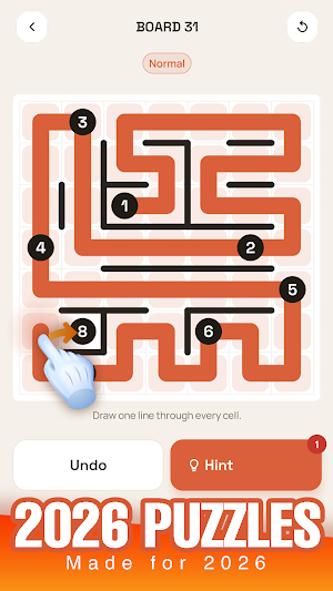 Zip Flow: Number Path Puzzle Screenshot 0