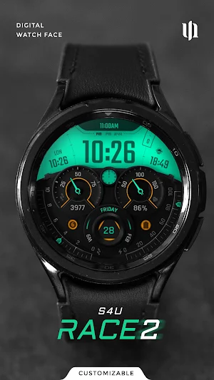 S4U Race2 - digital watch face Screenshot 0