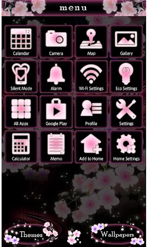 -Starry Sakura- Theme +HOME Screenshot 2
