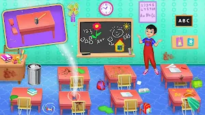 Messy High School Cleaning: Girl Room Cleanup Game Screenshot 3