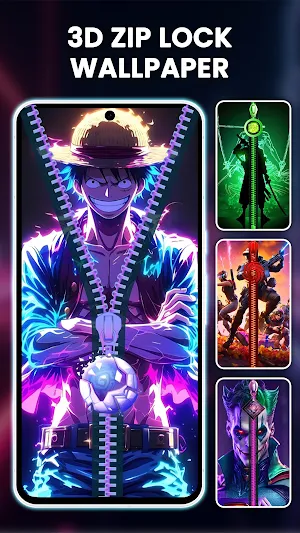 Zipper Lock Screen - Wallpaper Screenshot 1