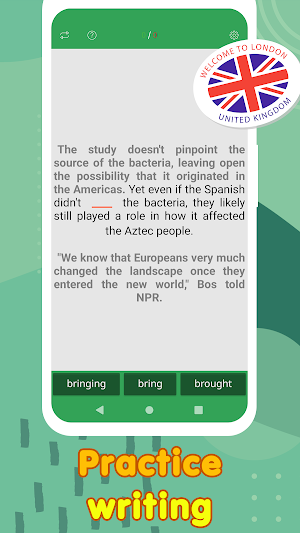 English Grammar:Free learn regular&irregular verbs Screenshot 1