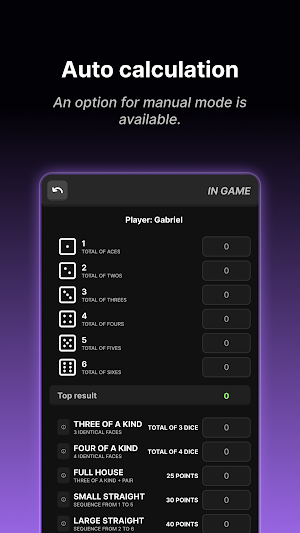 YAM ScoreSheet Screenshot 3