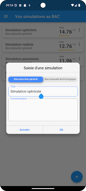 Simulations au Baccalauréat Screenshot 1