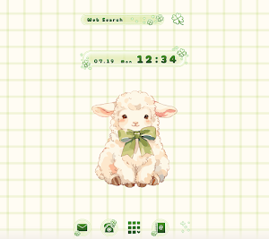 Fluffy Lamb and Clovers Theme Screenshot 0
