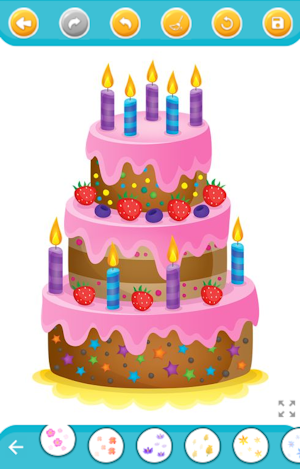 birthday cake coloring game Screenshot 3