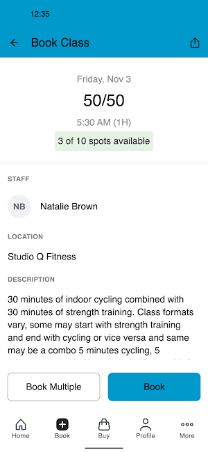 Studio Q Fitness Screenshot 2