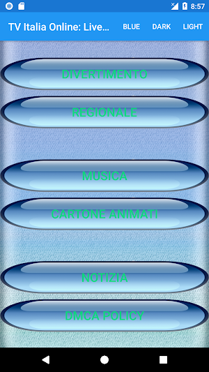 TV Italia Online: Live TV Screenshot 0