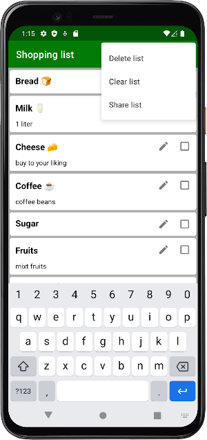 Target Shopping & Notes Screenshot 1