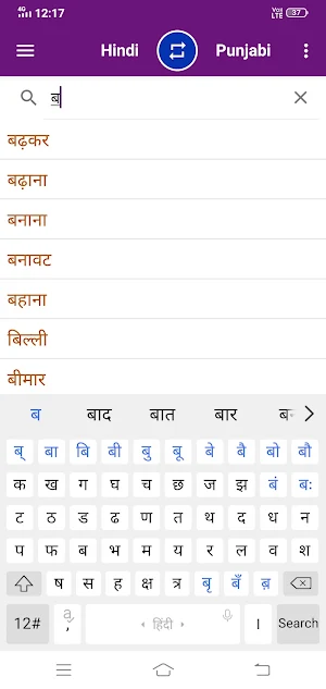 Hindi To Punjabi Dictionary Screenshot 1